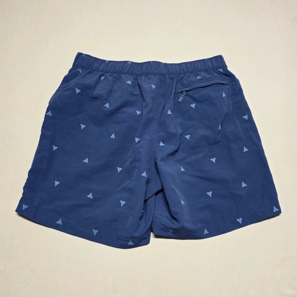 The North Face Men Class V Water Shorts Slate/Blue Print Size Large Mesh Lined